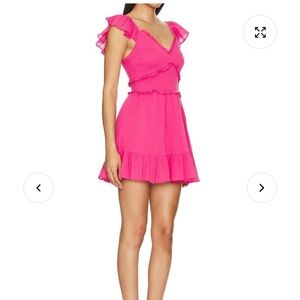 Loveshackfancy Ivella dress NWT M Strawberry Moon $495 top sold out viral ruffle
